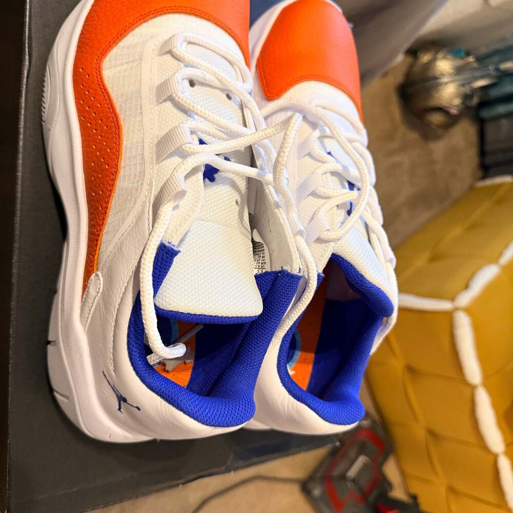 Nike Air Jordan 11 CMFT Low 'Knicks' White Orange Blue CW0784-108